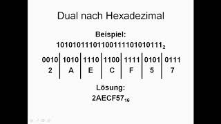 Guido Gerst Zahlensysteme umrechnen Dual und Hexadezimal [upl. by Nottap517]