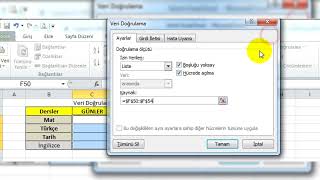 EXCEL  Liste İle Veri DoğrulamaGüzel bir Özellik [upl. by Eigna425]