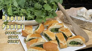 Rapini Panini how to cook broccoli rabe  Broccoli Rapini  cooking broccoli rapini  Rapini Panini [upl. by Dadinirt]