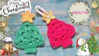 Arbolitos Navideños tejidos a Crochet  Christmas Tree [upl. by Xenia447]