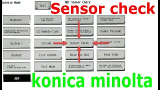 Sensor check ADF konica minolta [upl. by Seaver345]