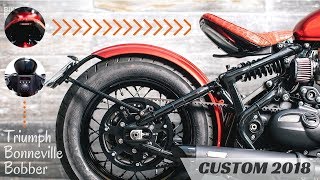 BEAUTIFUL CUSTOM Triumph Bonneville Bobber quotred chili pepperquot [upl. by Adivad39]