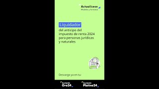 🚨Liquidador del anticipo del impuesto de renta 2024 para personas jurídicas y naturales [upl. by Haiacim182]