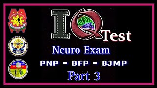 IQ TEST PART 3  PSYCHIATRIC amp PSYCHOLOGICAL EXAM  NEURO EXAM  PNP  BFP  BJMP  APTITUDE TEST [upl. by Katti]