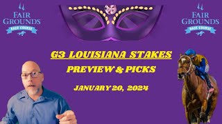 2024 Louisiana Stakes  Fair Grounds  Preview amp Picks [upl. by Adeirf225]