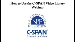 CSPAN Video Library [upl. by Maharg]