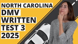 North Carolina DMV Written Test 3 2025 60 Questions with Explained Answers [upl. by Volding]