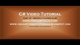 Part 32  C Tutorial  Abstract classes in cavi [upl. by Lebaron]