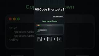 Vs code shortcuts 2🔥🔥 coding webcoding htmlcssjavascript smartphone webcode webdesign [upl. by Adian]