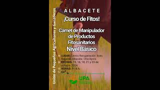 Curso básico de Manipulador de productos Fitosanitarios en Albacete agricultura noticias [upl. by Ahar432]