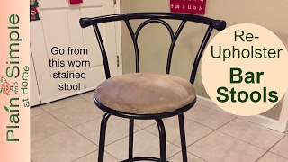 DIY Bar Stool Reupholster [upl. by Forest]