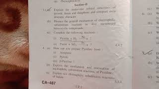 Polynuclear Hydrocarbons and SpectroscopyBSc 3rd yearQuestion PaperCHEM 301 THHPU [upl. by Halvaard]