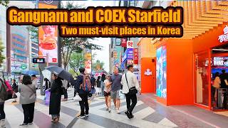 Two mustvisit places in Korea Gangnam and COEX Starfield 🇰🇷 Seoul Walking Tour 4K ❤️‍🔥 Korea Vlog [upl. by Atinniuq202]