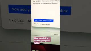 How to sync and relink an existing Dropbox folder location dropbox sync relink [upl. by Eilema568]