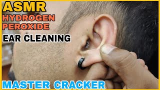 Ear Cleaning with Hydrogen Peroxide with Ear Reflexology💈MASTER ASMR💈asmr [upl. by Trask]