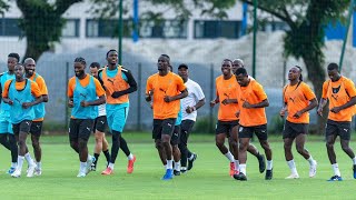 Éliminatoires CAN 2025  Première séance d’entraînement des éléphants au Lycée Technique Cocody [upl. by Fifi963]