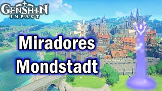 Ubicación Miradores de Mondstadt 🌄 Genshin Impact✨ [upl. by Alburg]