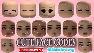 cute face codes for bloxburg  berry avenue and brookhaven in roblox [upl. by Abbi]