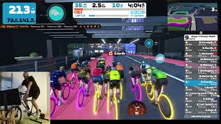 Zwift  Race Stage 4 Neokyo Nights  Sprinters Playground D  5TH PLACE [upl. by Nylrats]