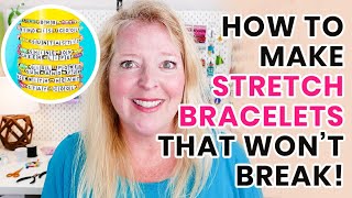 How to Make Stretch Bracelets that Wont Break  Easy Letter Bead Bracelet Hack [upl. by Fitts]