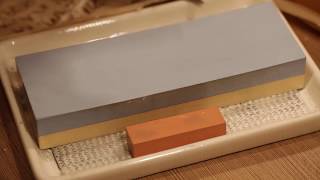 How to manually sharpen knife by japanese sharpening stone Suehiro  Cerax [upl. by Chlo240]