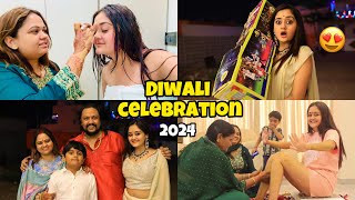 😍Lifes 1st Diwali Celebration In New House 🪔Best Diwali Celebration By Bindass Kavya Family [upl. by Akitnahs]