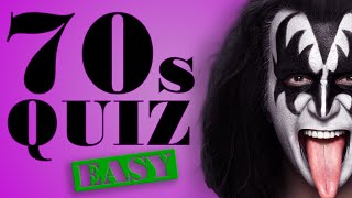 BIG HITS OF THE 70s  MUSIC QUIZ  Guess the song  Difficulty EASY [upl. by Bottali616]