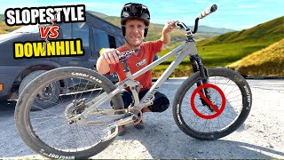 GNARLY DOWNHILL MTB TRAILS ON A PURE SLOPESTYLE BIKE  WILL IT WORK [upl. by Isidore]