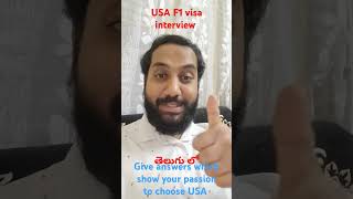 USA F1 visa interview tip studyinusa studyabroad warangal hyderabad hanamkonda studyincanada [upl. by Derrick773]