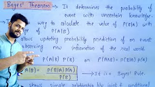 Bayes Theorem with an example in artificial intelligence  Lec27 [upl. by Kciregor]