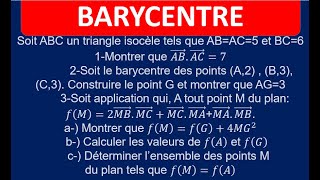 Fonction vectorielle et fonction scalaire de Leibniz  Barycentre [upl. by Conni613]