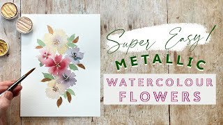 Easy Watercolour Flowers for Beginners How to Create Beautiful Paintings [upl. by Bocyaj]