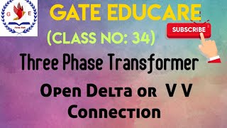 open delta or V V connection of three phase Transformer [upl. by Wrigley356]