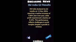 3M India Q2 Results 3m stockmarket result investment trading investing stocks dividend [upl. by Emirak]