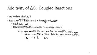 Ch166 Coupled Reactions and Spontaneity [upl. by Abert236]