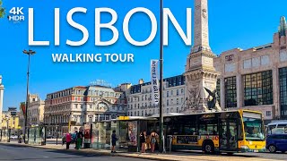 ⁴ᴷ Walking Tour  Lisbon Old Center Portugal [upl. by Henarat]