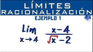 Solución de límites por racionalización  Ejemplo 1 [upl. by Miuqaoj]