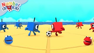 Exciting football highlights  Learn to count  30 mins of Maths for Kids  Numberblocks [upl. by Gowrie]