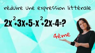 Réduire une expression littérale Mathématiques collège lycée niveau 4ème bonnesnotesenmaths [upl. by Durtschi877]