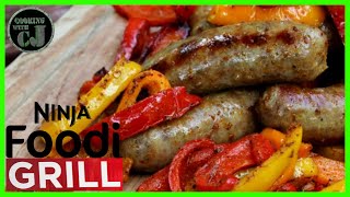 NINJA FOODI GRILL SAUSAGE AND PEPPERS  Ninja Foodi Grill Recipes [upl. by Robinette]