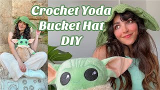 Crochet Yoda Bucket Hat  Beginner Friendly Crochet Tutorial [upl. by Brinson]