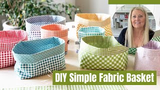 DIY Simple Fabric Basket [upl. by Trueman]