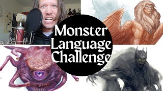 Pushing Voice Limits  DampD Monster Languages  Beholder Wraith Aarakocra Crystal Dragon and More [upl. by Isyed]