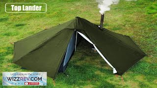 Camping Hot Tent with Chimney Window Outdoor Ultralight Tipi Teepee Tent Pyramid Review [upl. by Donalt]