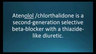 How to pronounce atenolol  chlorthalidone Tenoretic Memorizing Pharmacology Flashcard [upl. by Mure]