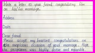 Congratulation Letter For Friend Marriage  Essential Essay Writing  Letter Writing Format [upl. by Vijnas]