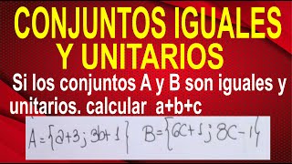 EJERCICIO DE CONJUNTOS IGUALES Y UNITARIOS  NIVEL PRE  Resuelto Paso a Paso  Desde Cero [upl. by Notsag]