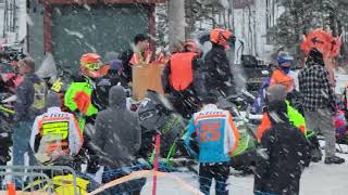 Spirit Mountain XC Snowmobile Race 2022 Riders Meeting [upl. by Rolanda]