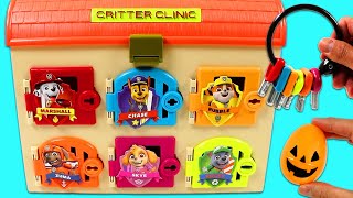 Paw Patrol Get Halloween Gifts Behind Surprise Doors with Keys [upl. by Junji]