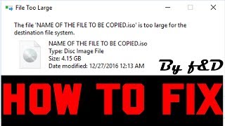 How to fix the file is too large for the destination file system without formatting using CMD [upl. by Euqininod]